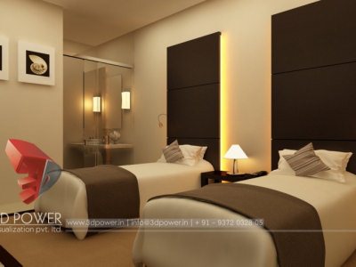 3D Bedroom Visualization Interior